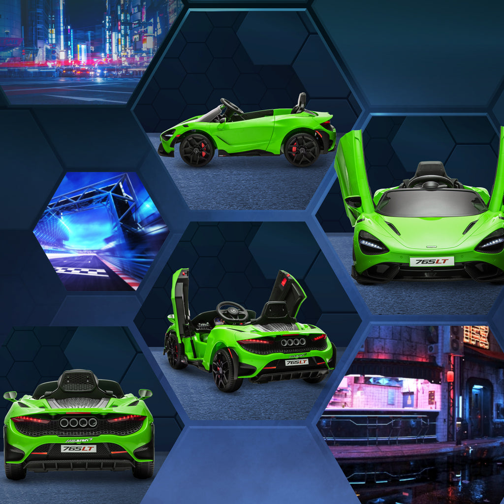 Mclaren 765LT Licensed 12V Kids Electric Ride on Car W/ Butterfly Doors