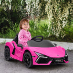 AIYAPLAY Lamborghini Revuelto Licensed Ride on Car, with Suspension, Pink