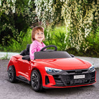 HOMCOM Audi RS E-Tron GT Licensed 12V Kids Electric Ride on W/ Remote, Red