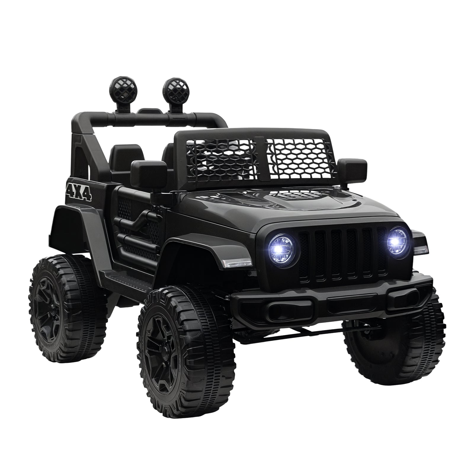 HOMCOM 12V Kids Electric Ride on Car Truck Off-Road Toy W/ Remote Control Black