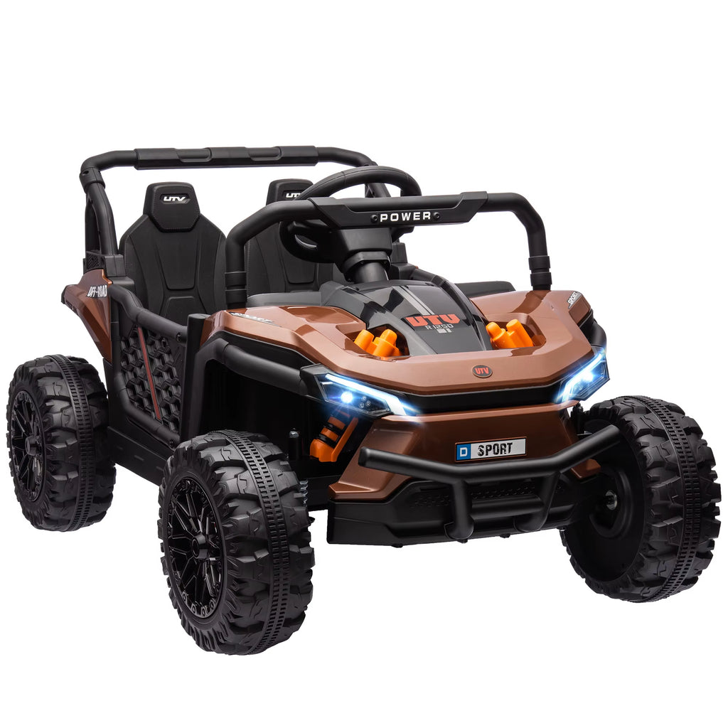 Kids Ride on Car, 12V Electric Truck W/ Horn, Lights, USB