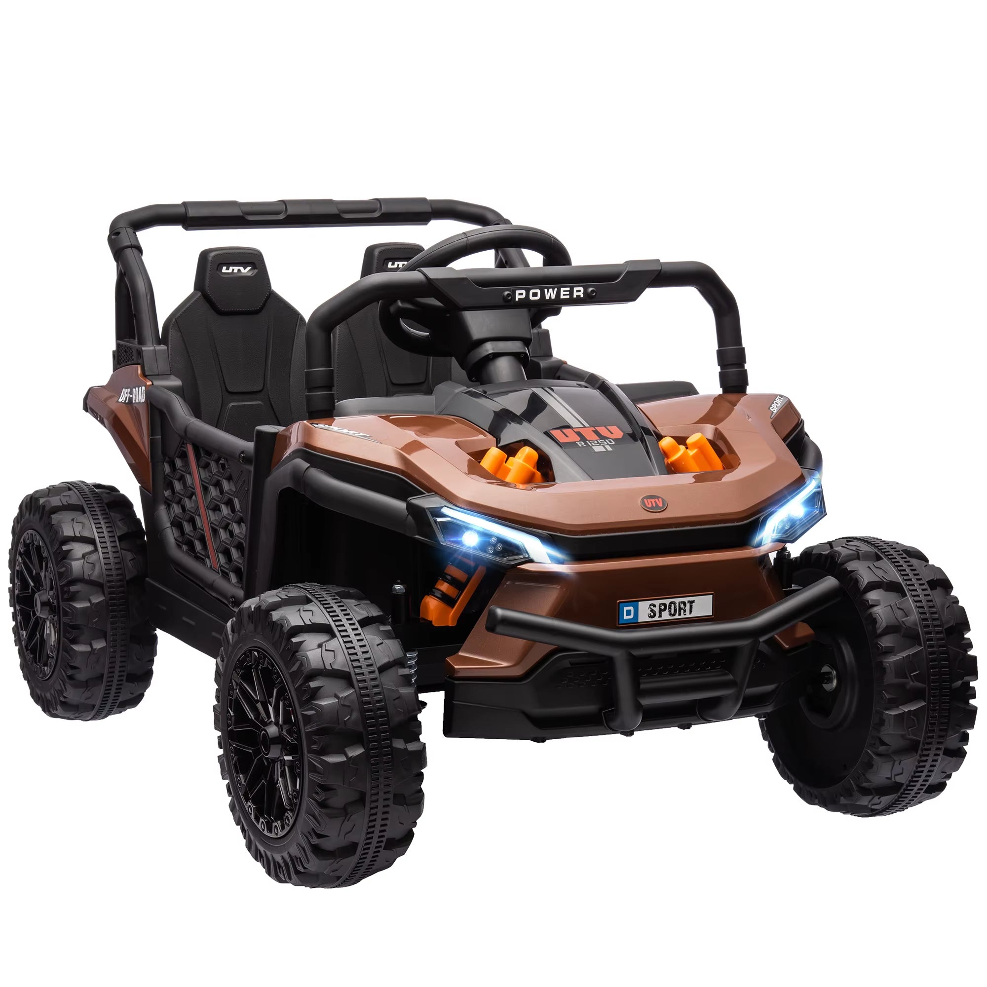 Kids Ride on Car, 12V Electric Truck W/ Horn, Lights, USB