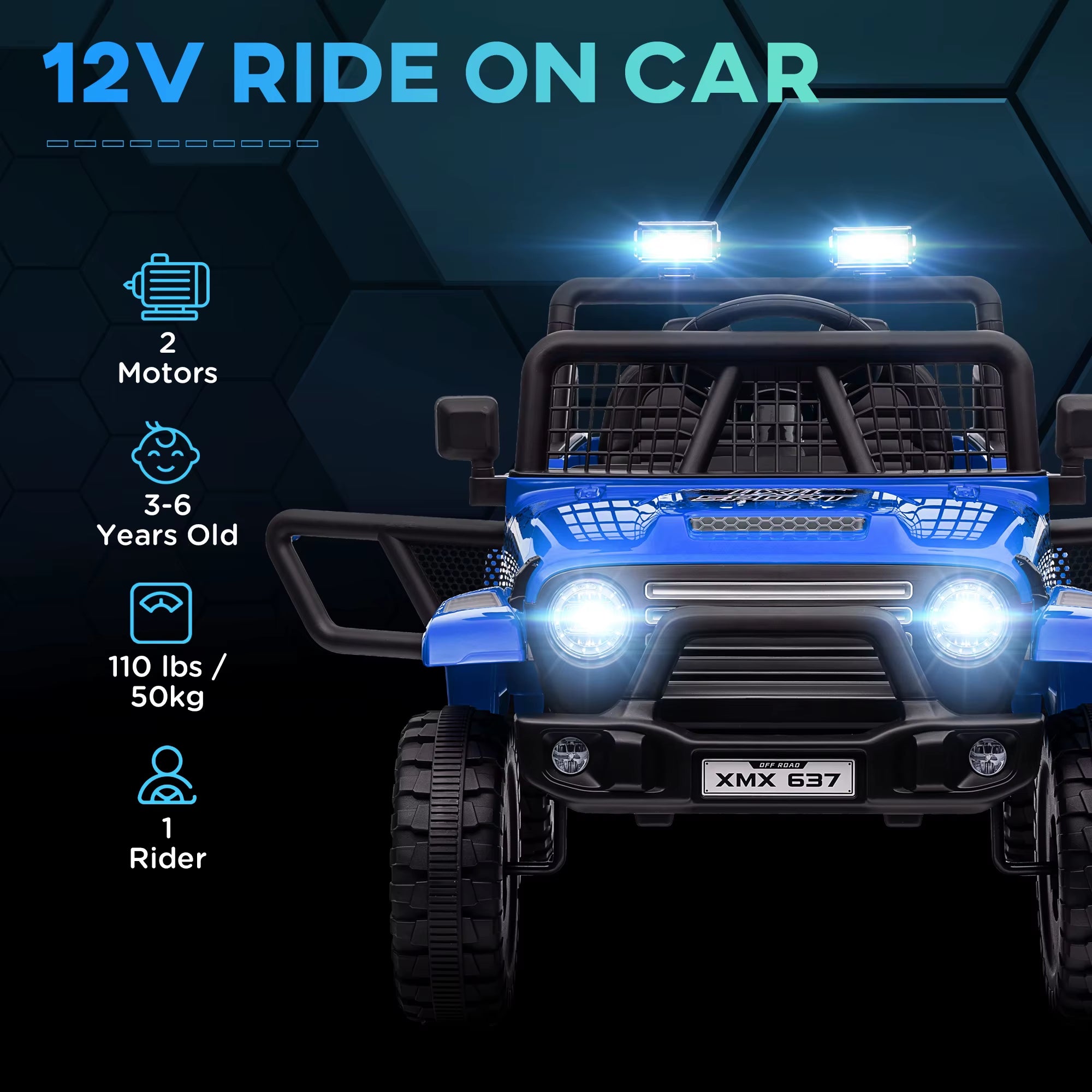 Kids Ride on Car, 12V Electric Truck W/ Suspension