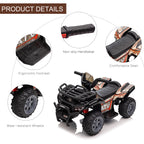 Kids Ride-On Four Wheeler ATV Car with Music for 18-36 Months