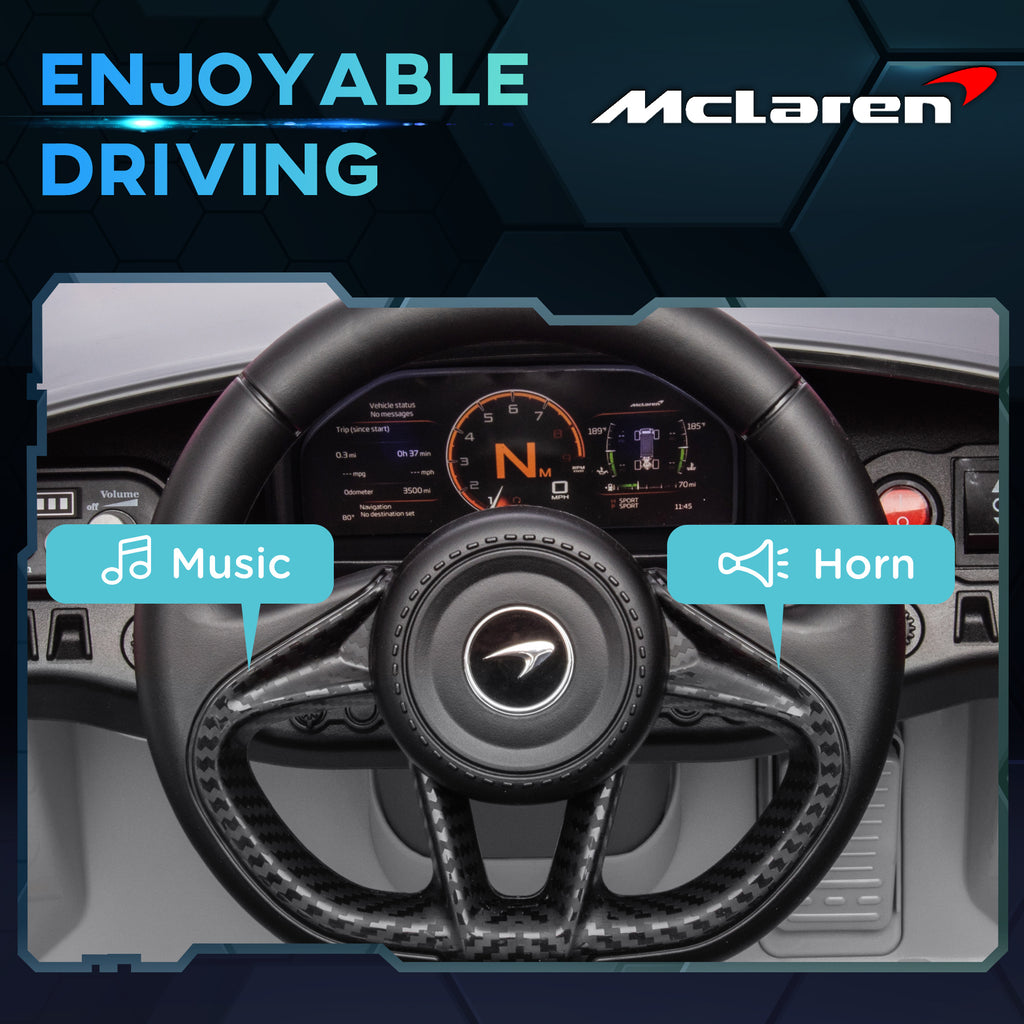 Mclaren 765LT Licensed 12V Kids Electric Ride on Car W/ Butterfly Doors