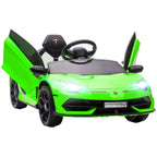 HOMCOM Lamborghini Aventador Licensed 12V Kids Electric Ride on Car - Green