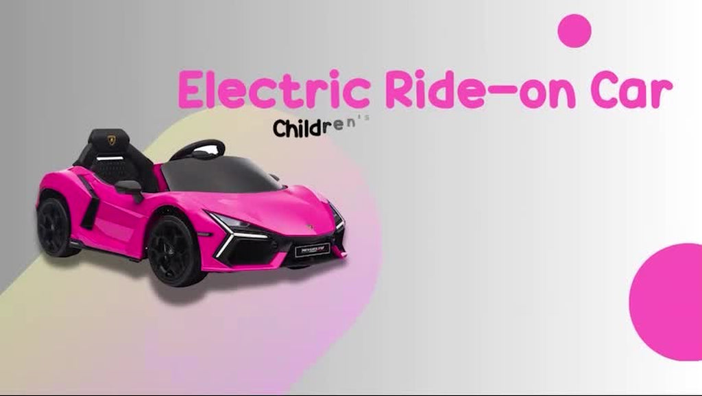 AIYAPLAY Lamborghini Revuelto Licensed Ride on Car, with Suspension, Pink