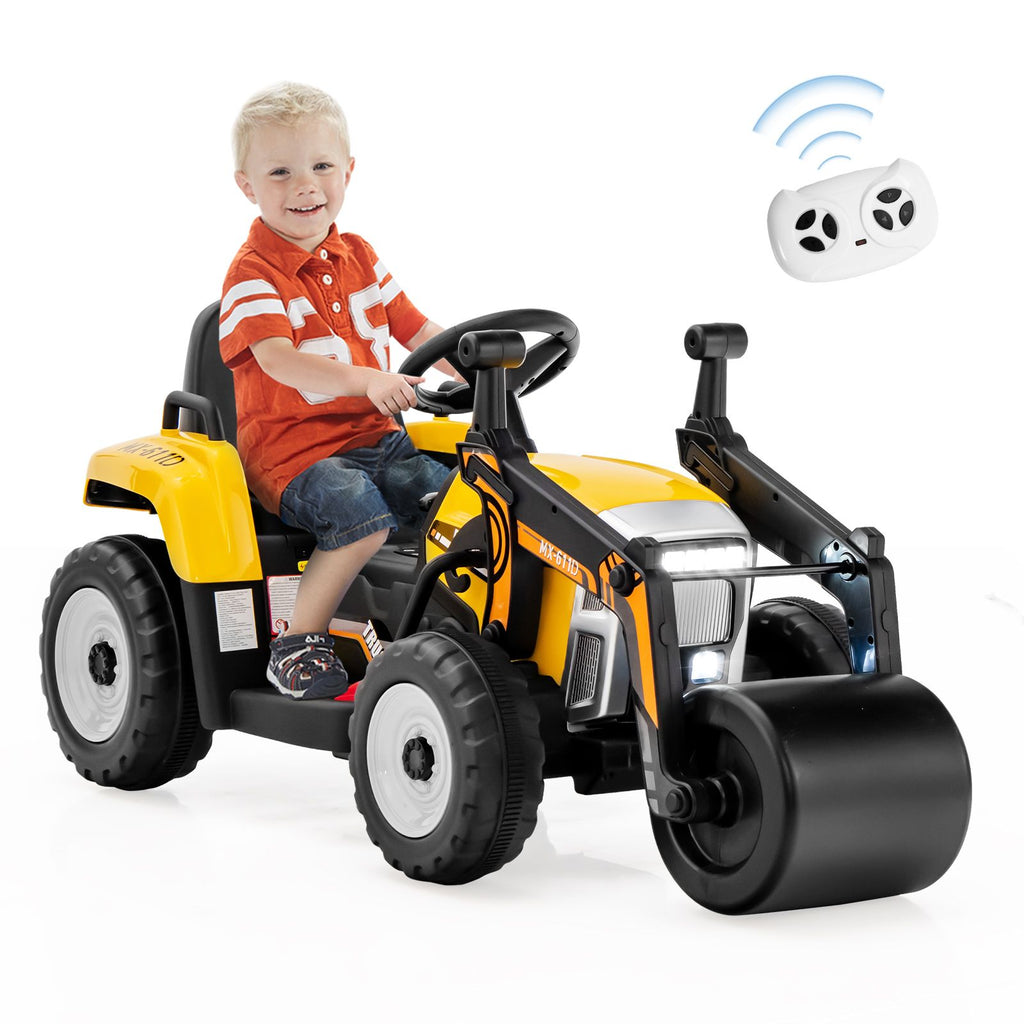 12V Battery Powered Kids Ride on Road Roller with 2.4G Remote Control