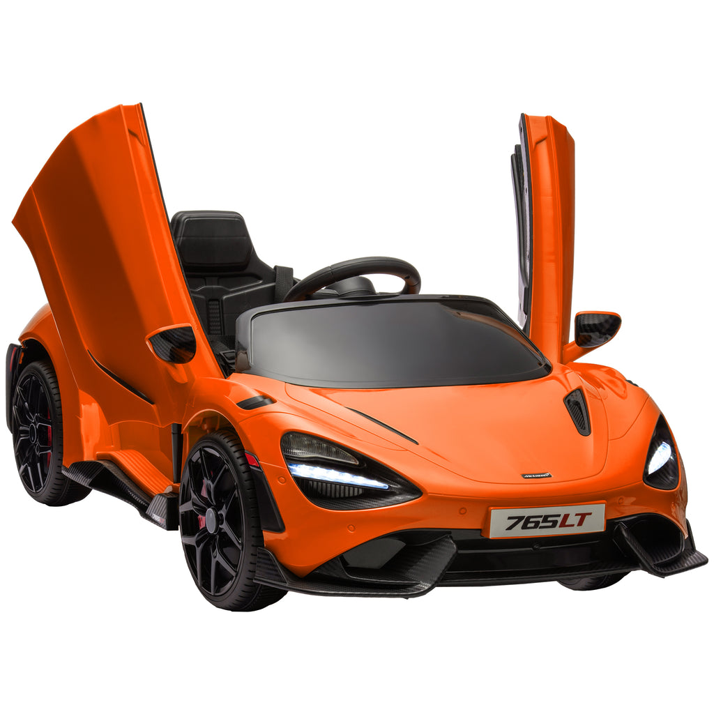 Mclaren 765LT Licensed 12V Kids Electric Ride on Car W/ Butterfly Doors