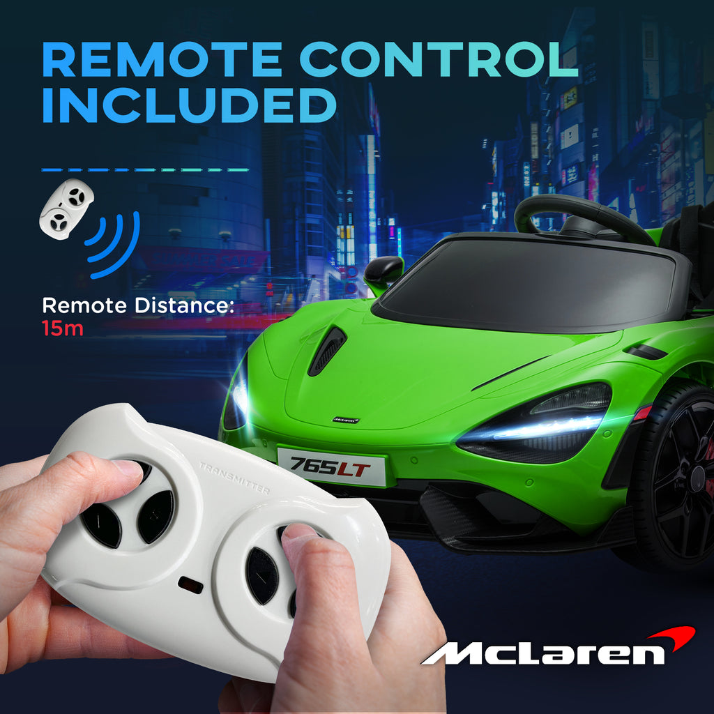 Mclaren 765LT Licensed 12V Kids Electric Ride on Car W/ Butterfly Doors