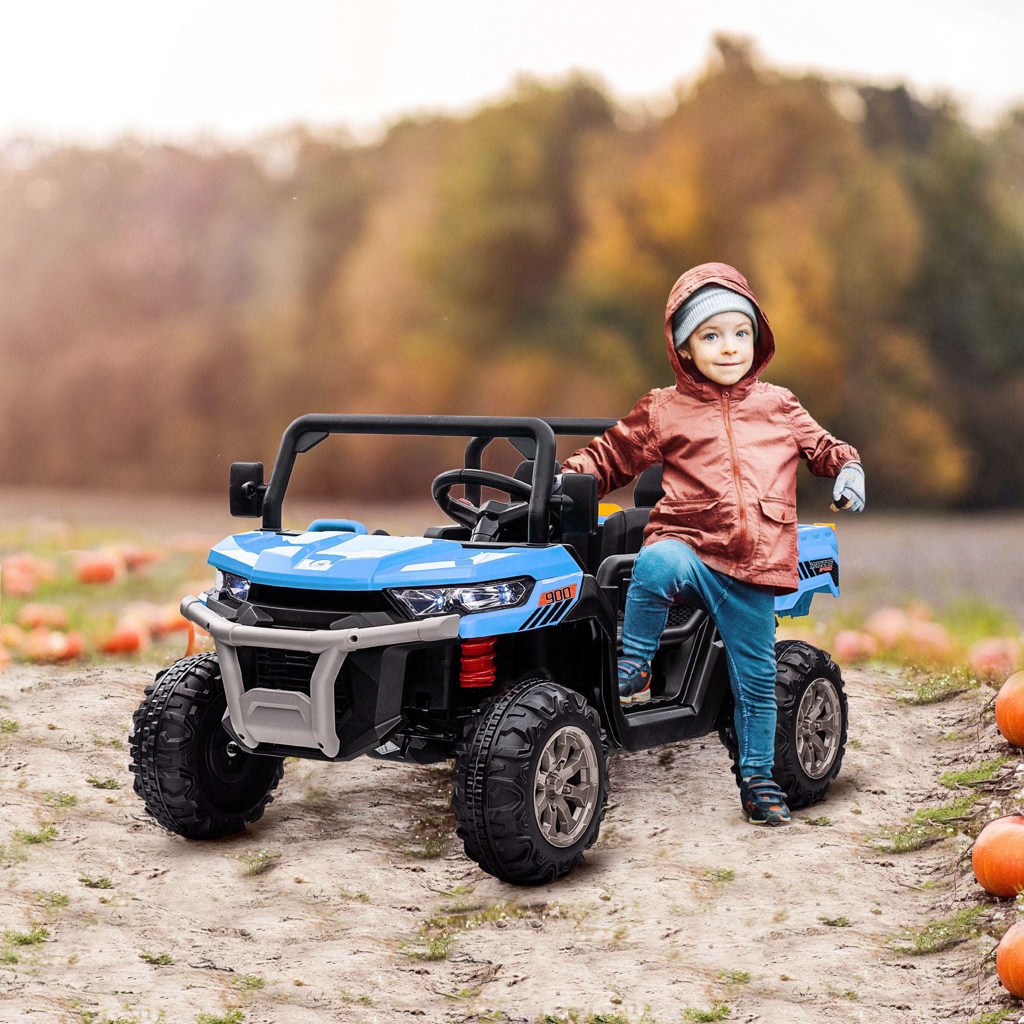 Two-Seater Kids Ride on Truck W/ Electric Bucket, Parental Remote