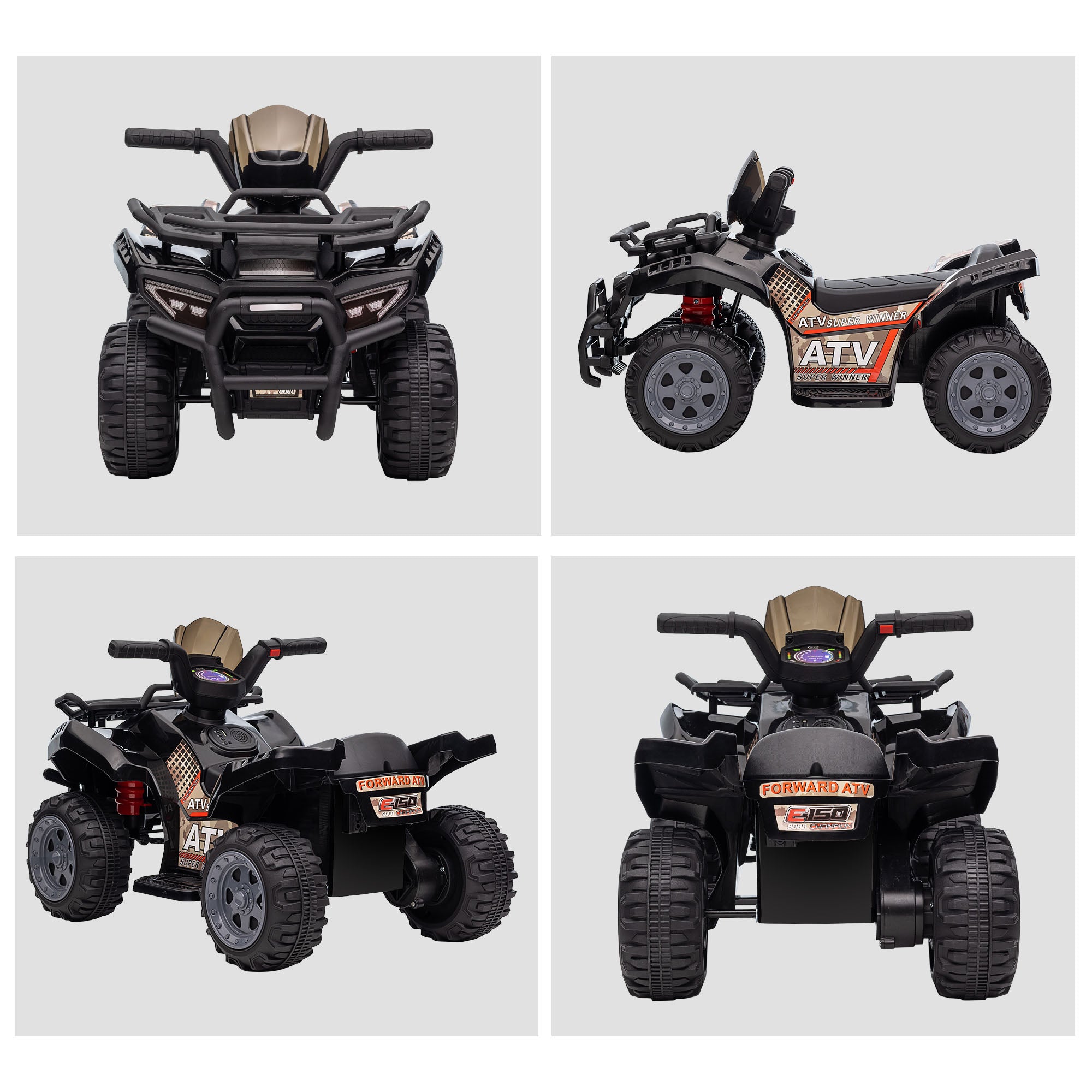 Kids Ride-On Four Wheeler ATV Car with Music for 18-36 Months