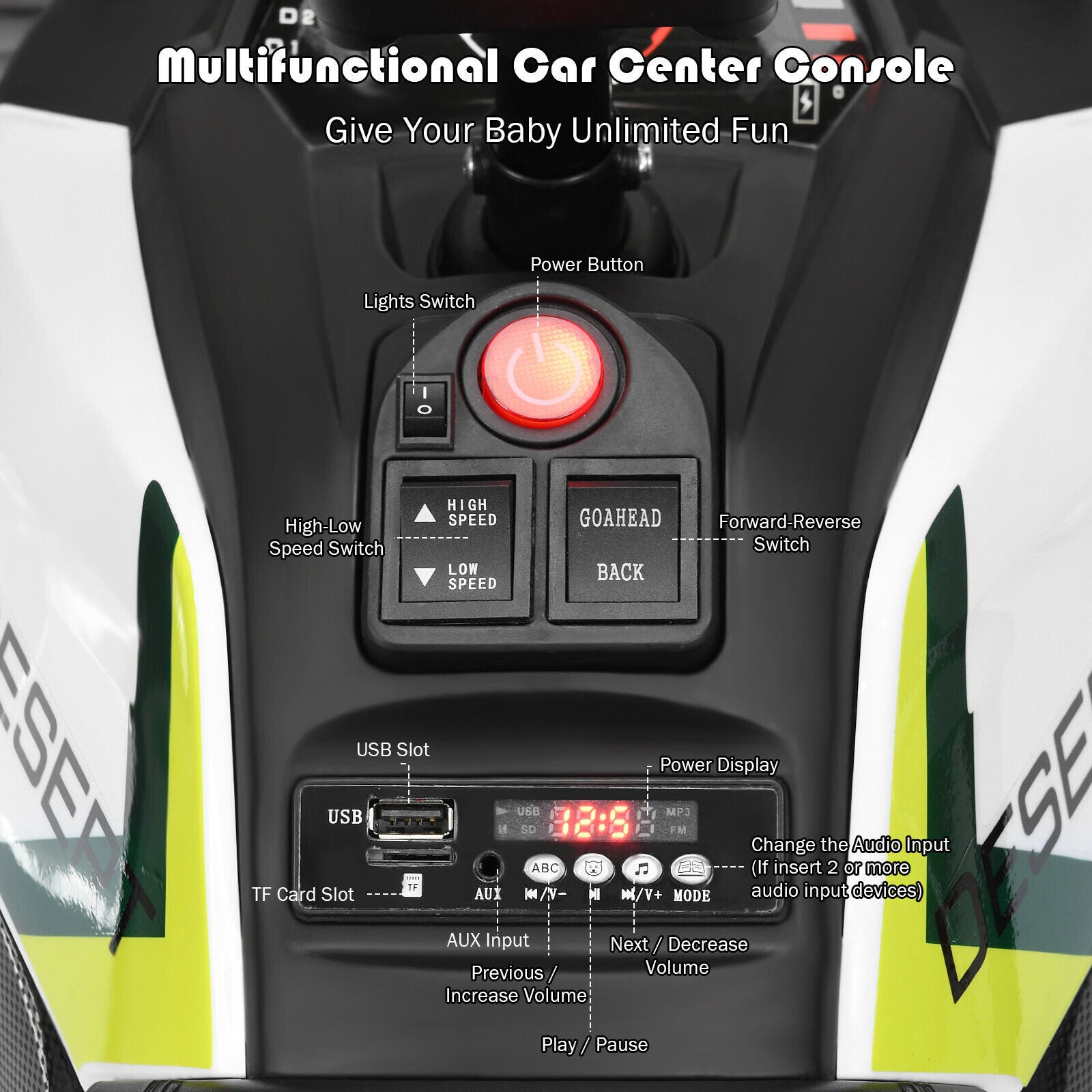 12V Kids Electric 4-Wheeler ATV Quad Ride on Car Toy Powered Electric Vehicle