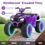 COSTWAY 24V Kids Ride-On Electric ATV 4-Wheeler Quad Car W/Wireless Connection