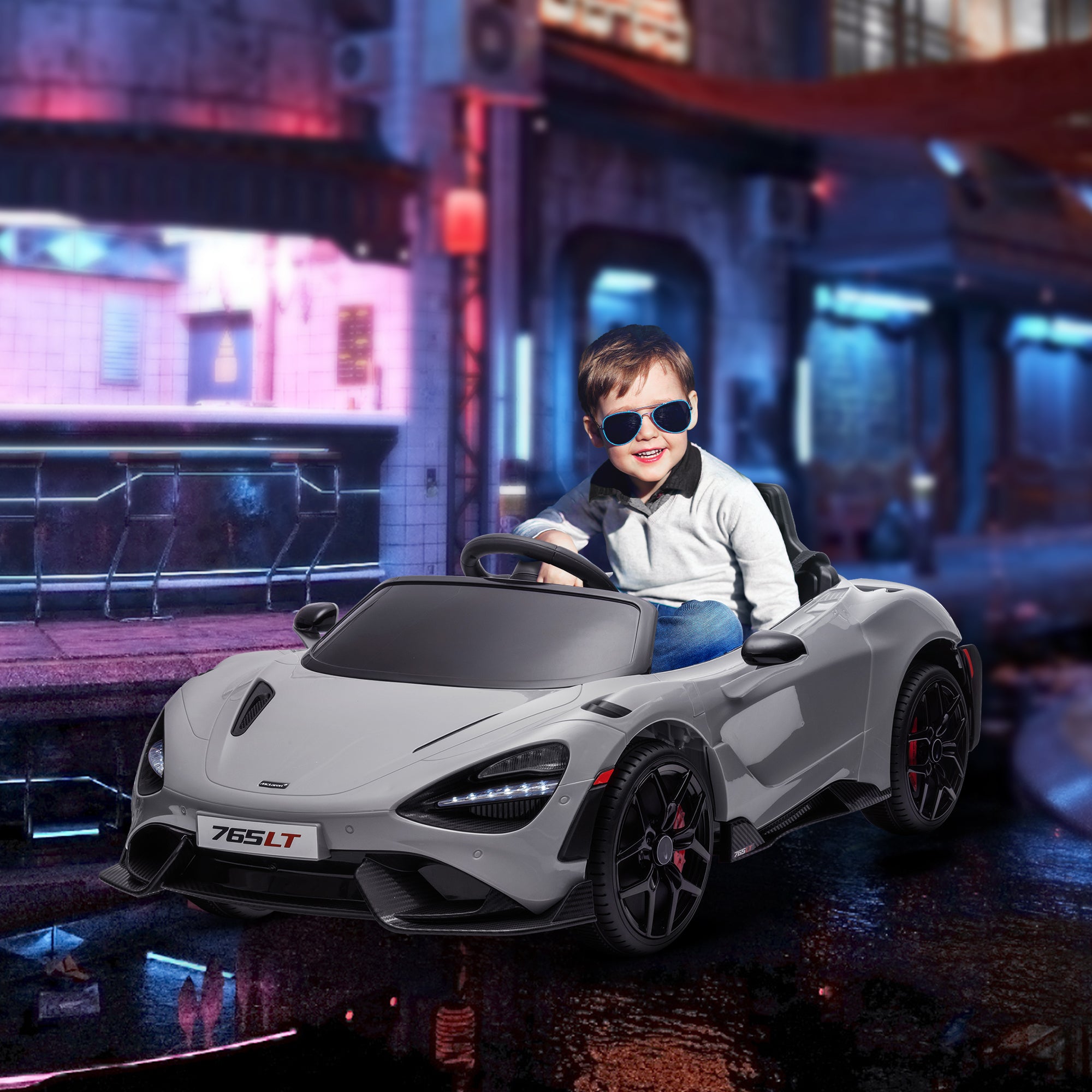 Mclaren 765LT Licensed 12V Kids Electric Ride on Car W/ Butterfly Doors