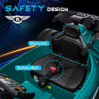 12V Aston Martin Licensed Electric Go Kart W/ 4 Suspension Wheels