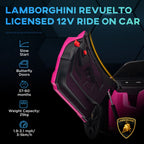 AIYAPLAY Lamborghini Revuelto Licensed Ride on Car, with Suspension, Pink