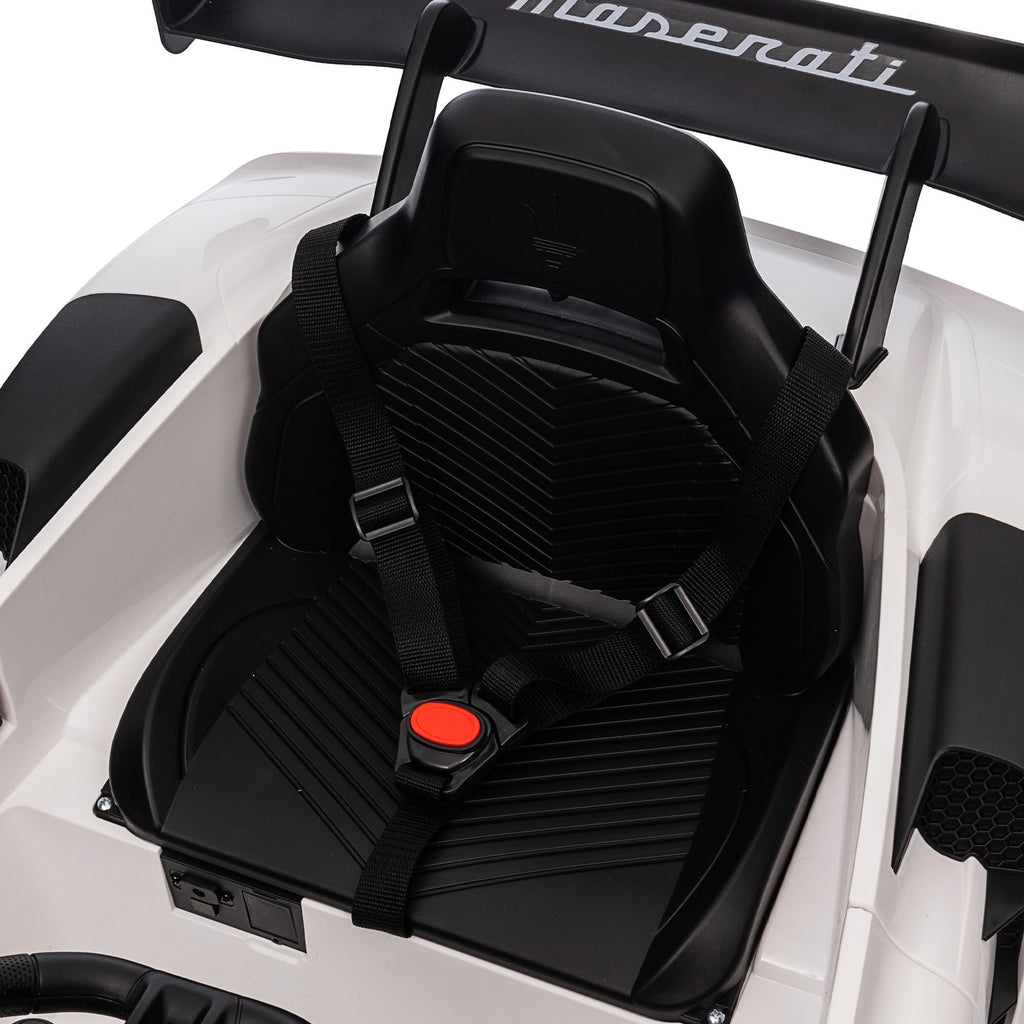 AIYAPLAY Maserati GT2 Licensed 12V Electric Ride on Car W/ Remote, White