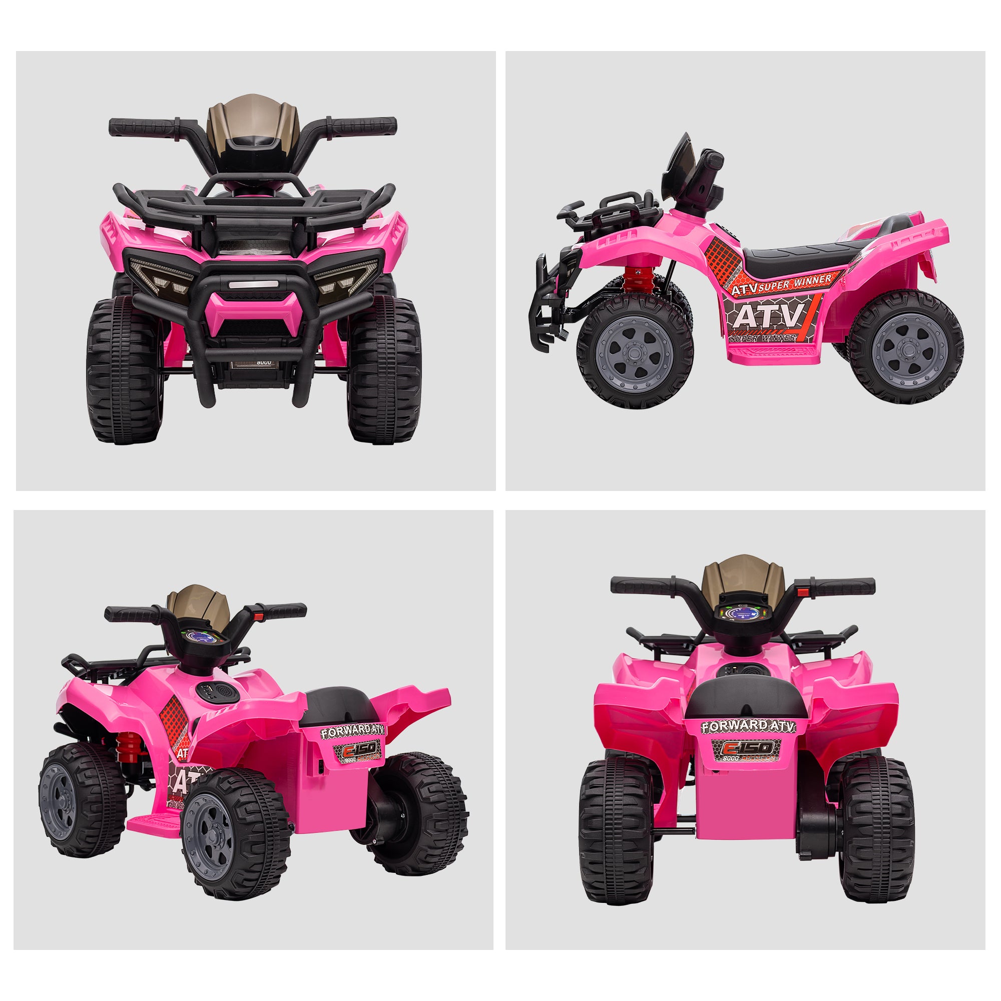 Kids Ride-On Four Wheeler ATV Car with Music for 18-36 Months