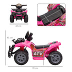 Kids Ride-On Four Wheeler ATV Car with Music for 18-36 Months