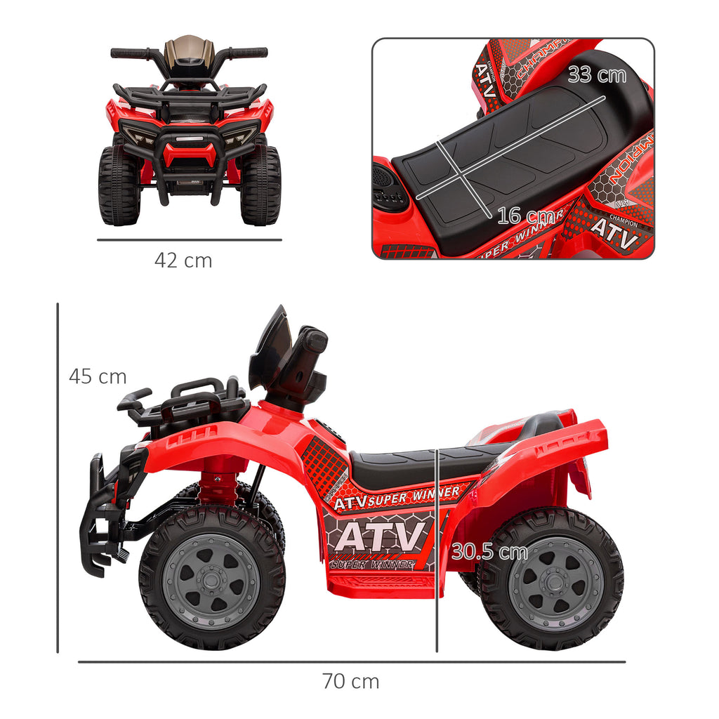 Kids Ride-On Four Wheeler ATV Car with Music for 18-36 Months