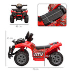 Kids Ride-On Four Wheeler ATV Car with Music for 18-36 Months