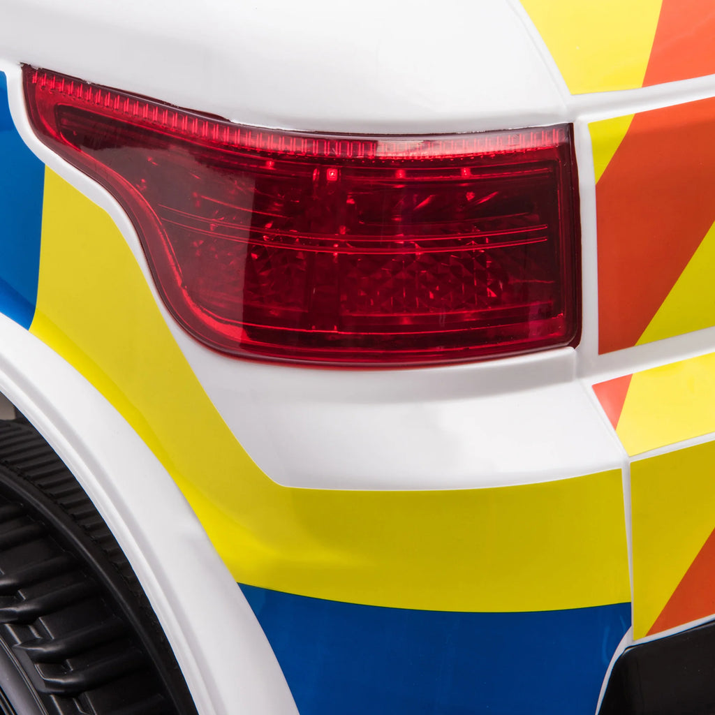 12V Kid Electric Ride on Police Car W/ Remote Siren Bluetooth 3-6 Years