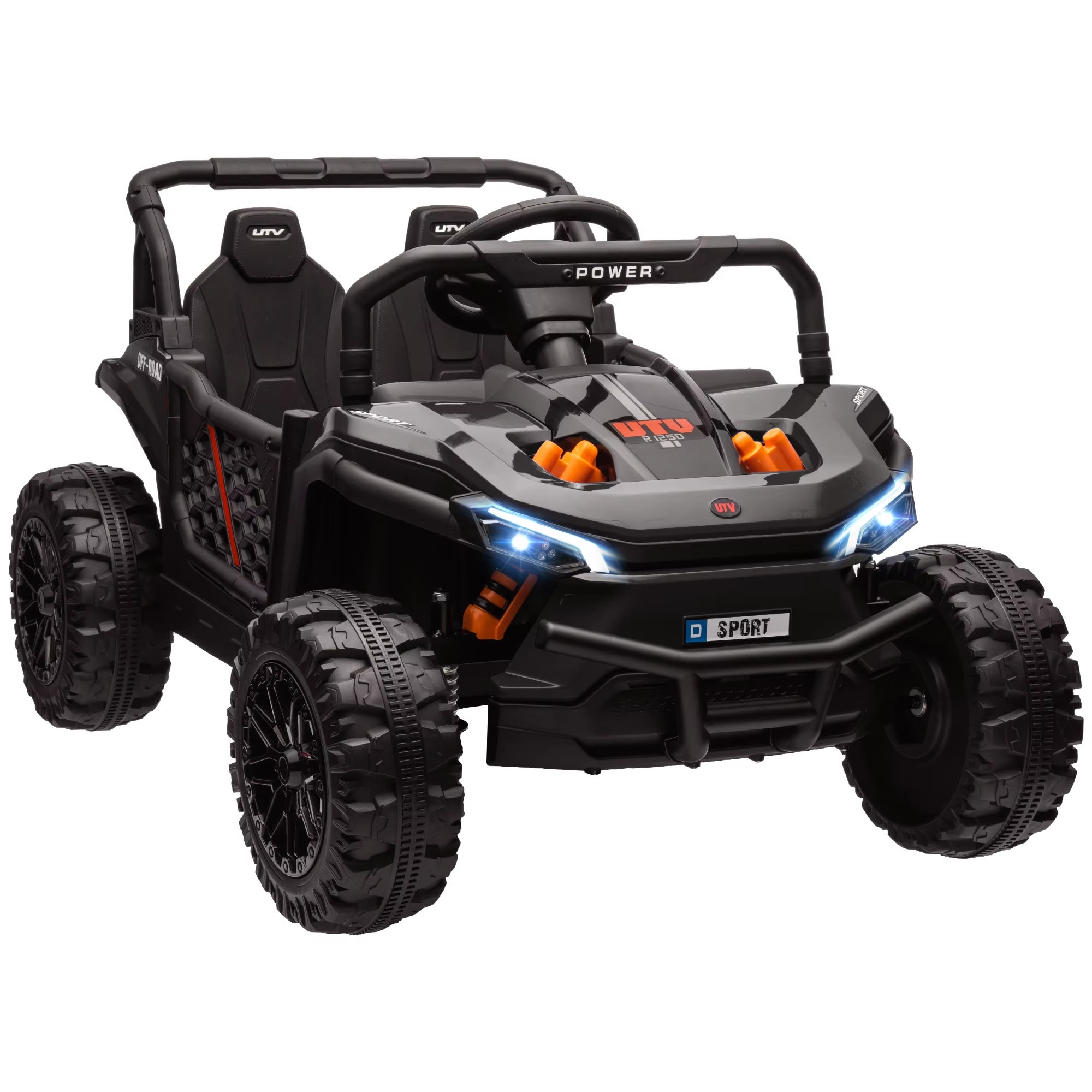 Kids Ride on Car, 12V Electric Truck W/ Horn, Lights, USB