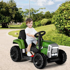 Kids Ride on Tractor and Trailer 12V Electric Toy Car W/Light & Music Detachable
