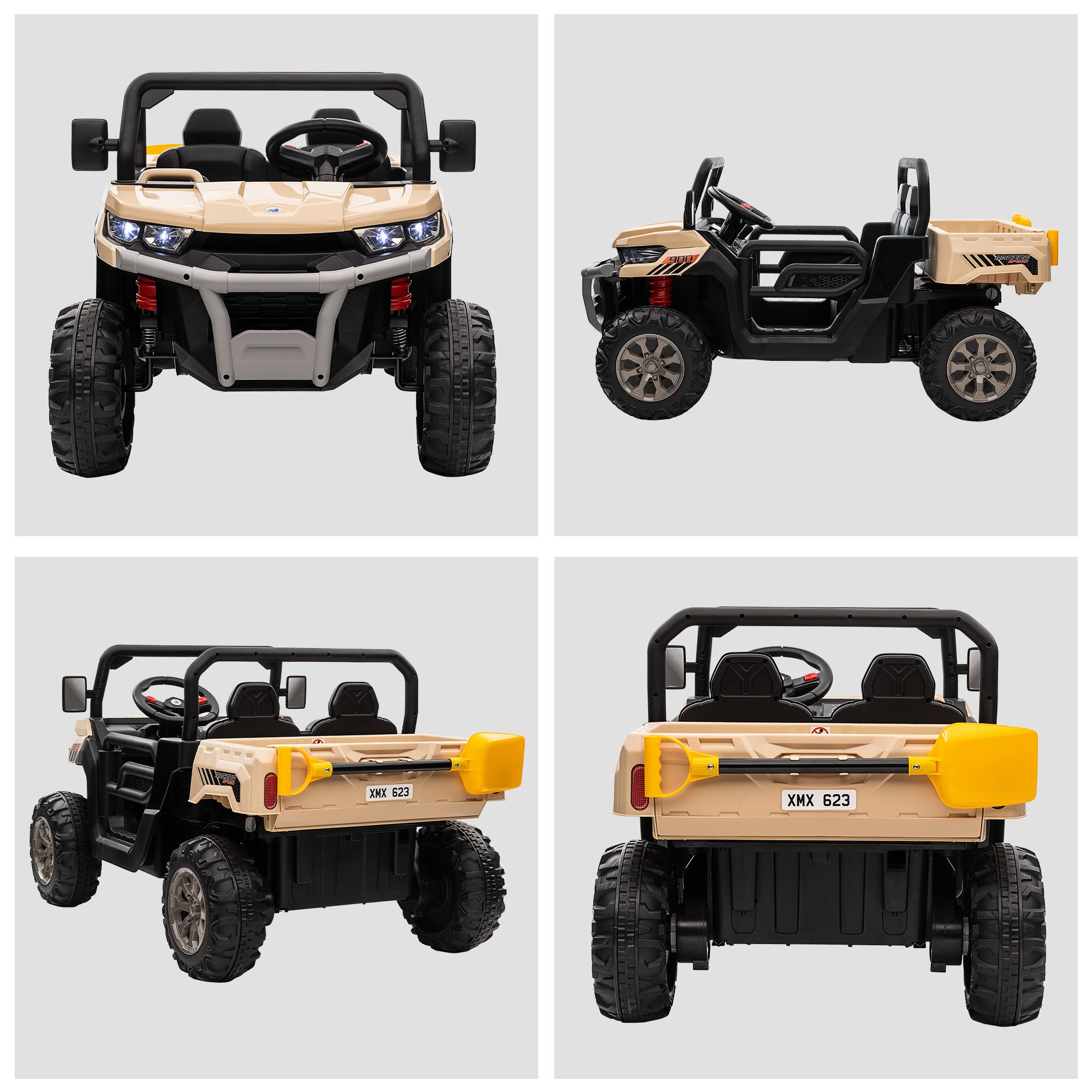 Two-Seater Kids Ride on Truck W/ Electric Bucket, Parental Remote