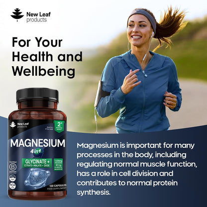 Magnesium Glycinate 4-In-1 Complex 1836Mg - High Strength Magnesium Capsules UK