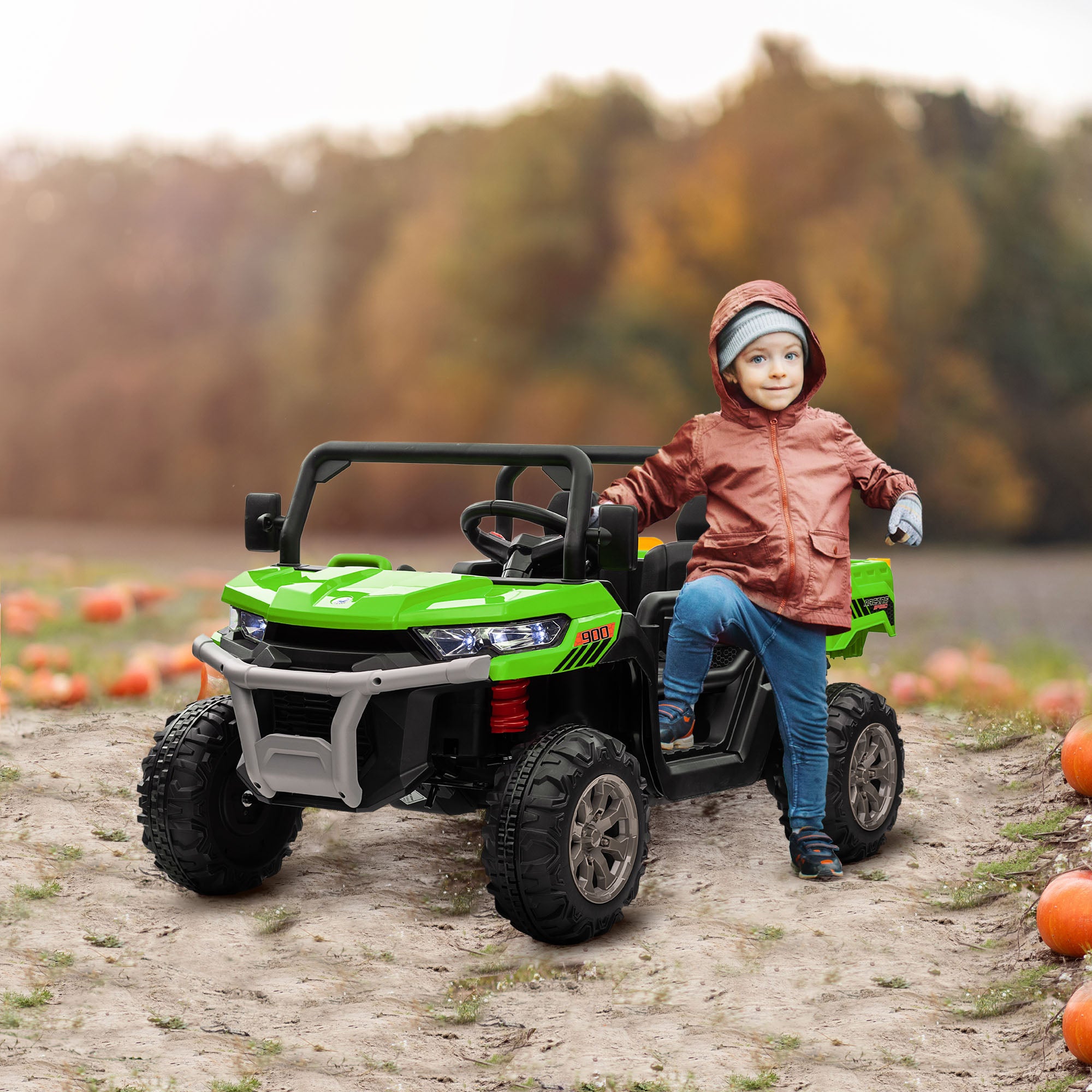 Two-Seater Kids Ride on Truck W/ Electric Bucket, Parental Remote