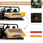 Two-Seater Kids Ride on Truck W/ Electric Bucket, Parental Remote