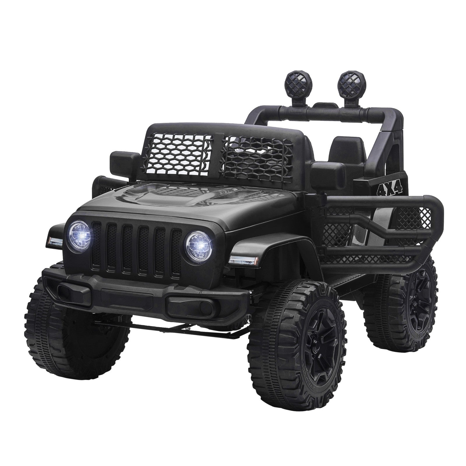 HOMCOM 12V Kids Electric Ride on Car Truck Off-Road Toy W/ Remote Control Black