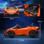 Mclaren 765LT Licensed 12V Kids Electric Ride on Car W/ Butterfly Doors