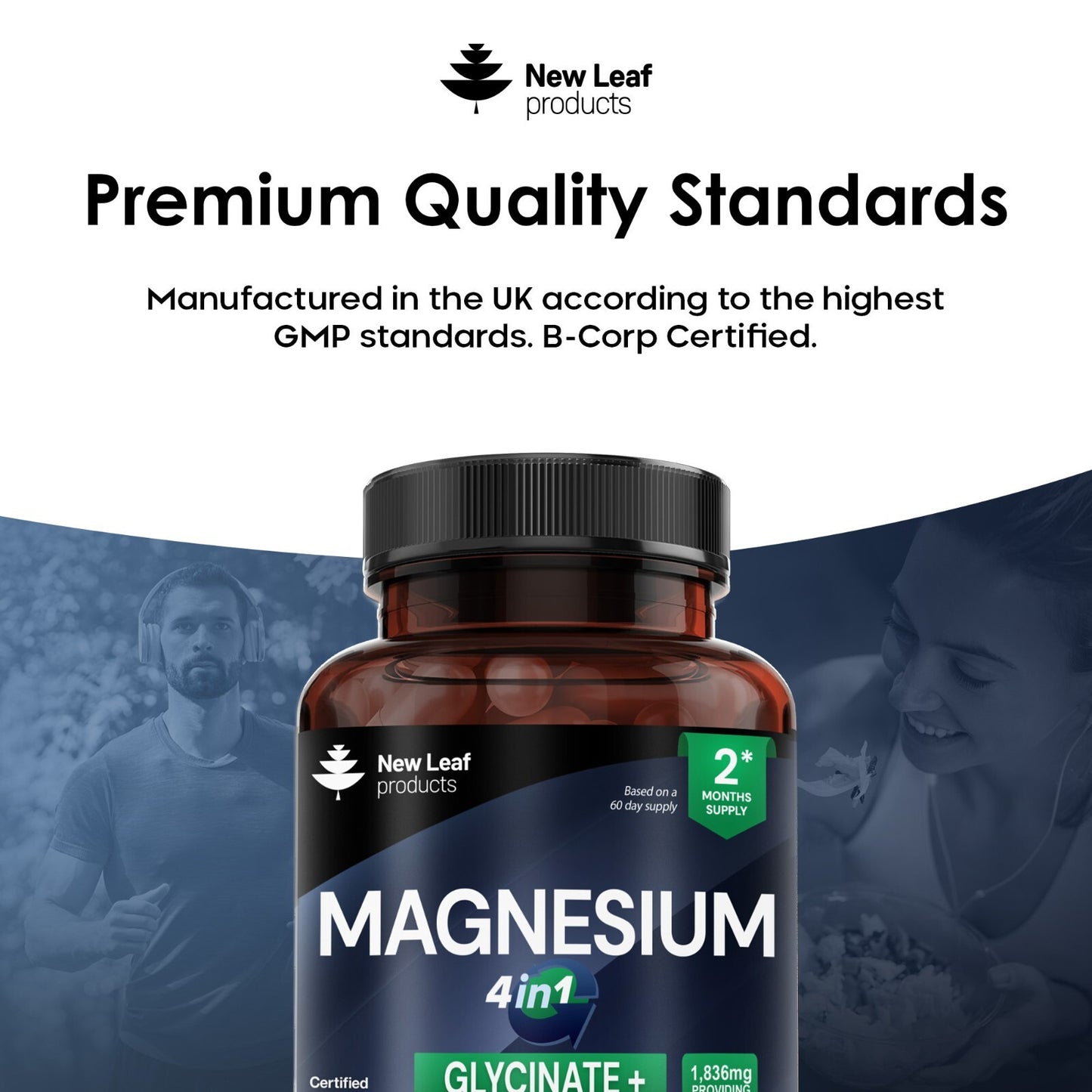 Magnesium Glycinate 4-In-1 Complex 1836Mg - High Strength Magnesium Capsules UK