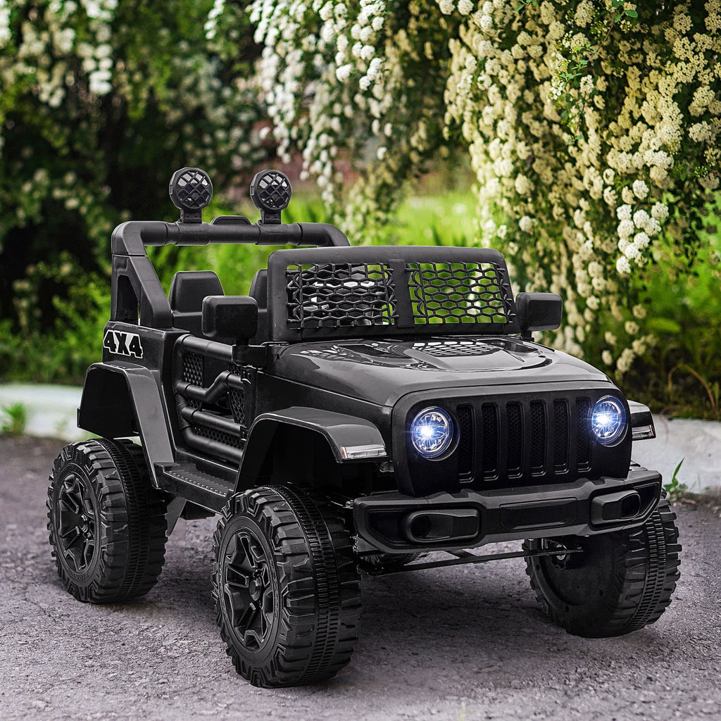 HOMCOM 12V Kids Electric Ride on Car Truck Off-Road Toy W/ Remote Control Black