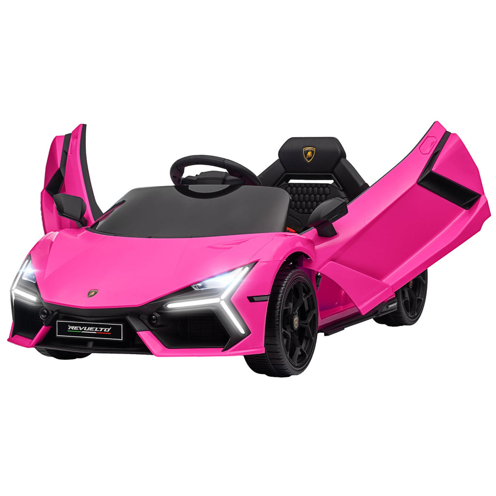 AIYAPLAY Lamborghini Revuelto Licensed Ride on Car, with Suspension, Pink