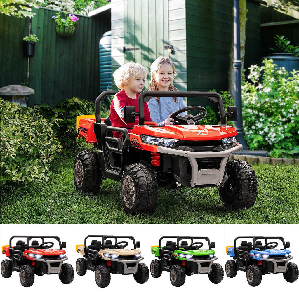 Two-Seater Kids Ride on Truck W/ Electric Bucket, Parental Remote