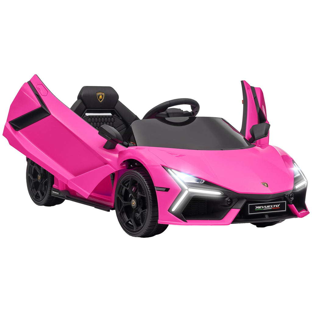 AIYAPLAY Lamborghini Revuelto Licensed Ride on Car, with Suspension, Pink